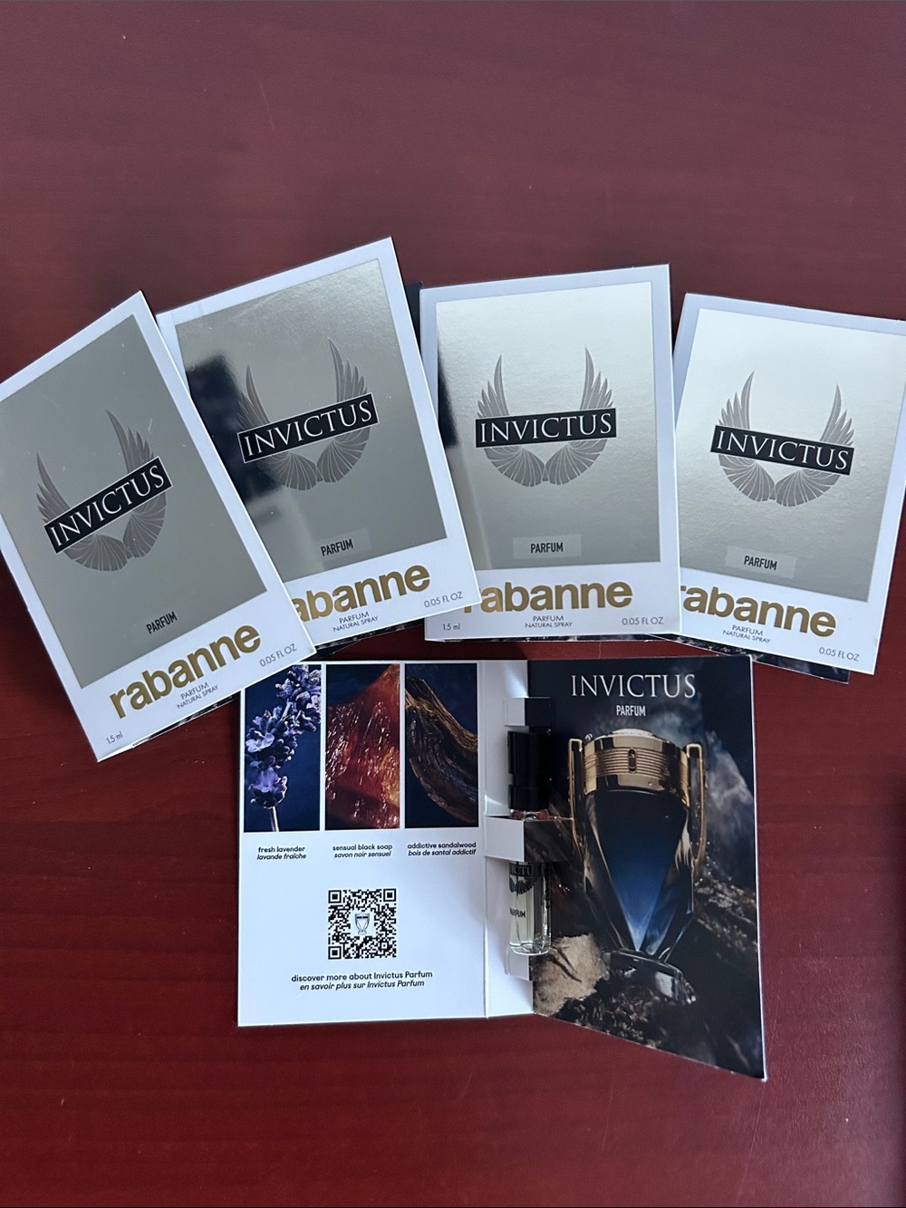 5x1.5ml Rabanne Invictus men’s samples